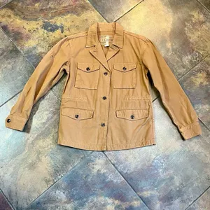 J. Crew Brigadier Utility Jacket Coat Khaki Military Cinch Waist Size Small thumbnail 3