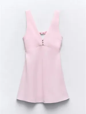 ZARA Pink Mini Dress thumbnail 3