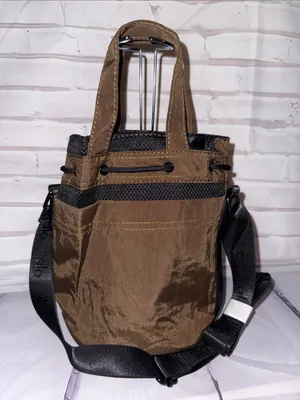 Alo Yoga Crossbody Bucket Bag in Expreso Brown Nylon thumbnail 6