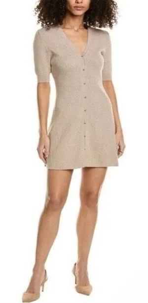 Ba&sh Kao Rib A-Line Sweater Mini Dress women's size medium thumbnail 1