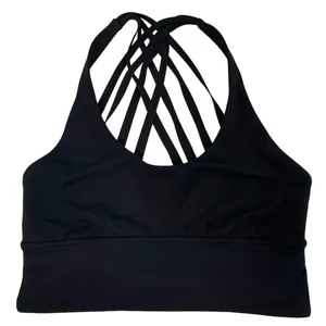 Lululemon Free To Be Moved Bra Size 4 Black Strappy Longline Luxtreme sport thumbnail 2
