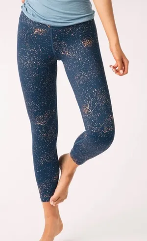 Zyia Active Stay Gold Light & Tight Speckled Crop Leggings size 8-10 thumbnail 1