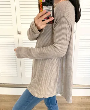 lover ribbed cutout top thumbnail 4