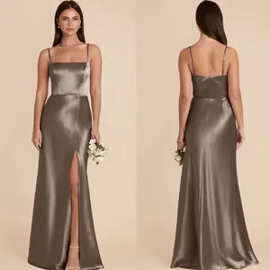 Birdy Grey Mai Dress In Shiny Satin Quartz Special Occasion Bridesmaid Event‎ M thumbnail 2