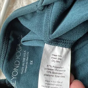 Beyond Yoga Spacedye Slim Racerback Cropped Top teal 2X thumbnail 6