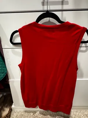 J.Crew Classic Shell Sweater Tank – Bright Red, Size Small ❤️ thumbnail 3