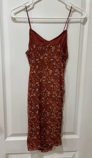 Almost Famous Red Ruched Spaghetti Strap Mini Dress thumbnail 2