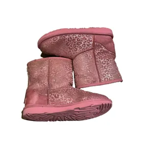 UGG Classic Short Pink Leopard Metallic Boots Womens 5 Sheepskin Lined thumbnail 7