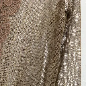 Brown Mesh Top Large Forest Fairy Goblincore‎ Fairycore Sequin Bohemian Boho thumbnail 3