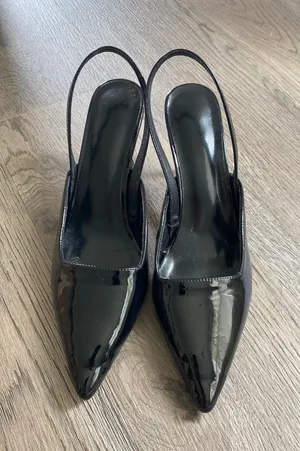 SheIn Black Slingback Kitten Heels thumbnail 1