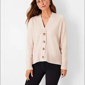 ✨ Ann Taylor Dusty Rose Cardigan Open Front Sweater✨ thumbnail 7