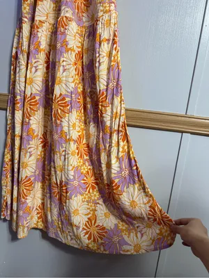 l*space Gemma Wavy Daisy Floral Print Midi Dress Size Small thumbnail 9