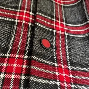 Nine West plaid over coat/blazer in size 16 red gray white thumbnail 6