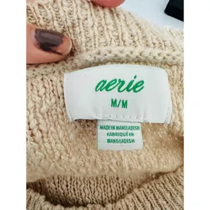 Aerie Womens Sweater Pullover Oversized Deconstructed Slouchy Beige Size‎ Medium thumbnail 11