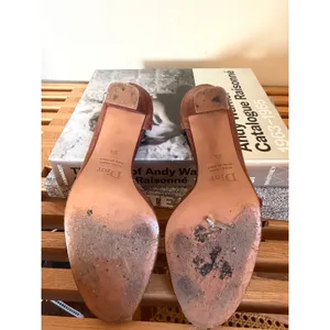 Christian Dior Vintage Brown Leather Bow Pumps Heels EU 38 US Made in Italy thumbnail 6