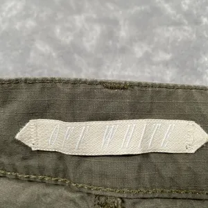 Off White Shorts Womens 26 Green Flower Embroidery Cargo Streetwear Military thumbnail 7