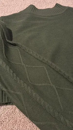 SheIn Olive Green Sweater thumbnail 8