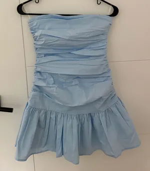 Peppermayo Mini Blue Strapless Dress thumbnail 1