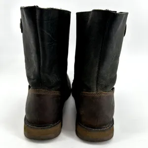 Sorel Scotia Boots Mid Calf Engineer Waterproof Leather Slip On Black Brown 9.5 thumbnail 5