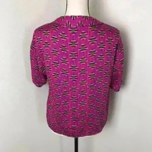 ZARA TRF Collection V Neck‎ Button Down Top Sz XS thumbnail 6