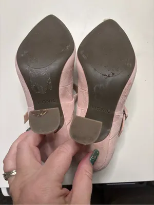 Vionic Collette Pink Suede Mary Jane Pumps High Heels Size 6.5 Comfort Coquette thumbnail 6