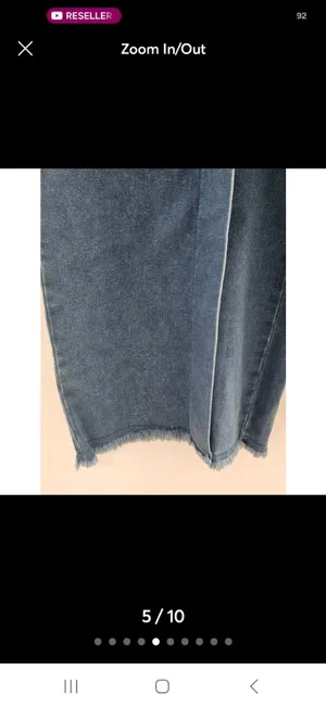 Brittany Hubble Women's High-Waist Wide-Leg Split Hem Jeans with Front Size 10 thumbnail 5