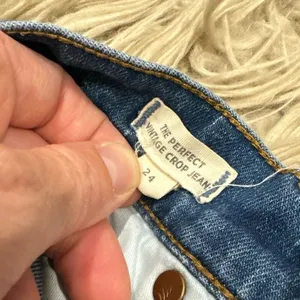 Madewell perfect vintage crop jeans size 24 thumbnail 2