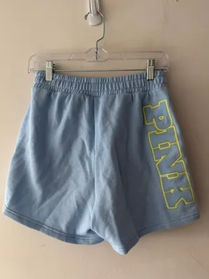 PINK Victoria’s Secret Blue Ivy Fleece Classic Shorts Cozy Lounge thumbnail 2