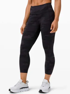 lululemon athletica‎ Black Camo High-Rise Crop Leggings Size 4 thumbnail 1