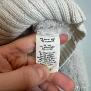Alex Mill Binky Cardigan Ivory Medium As Is Merino Wool Neutral Button Front thumbnail 7