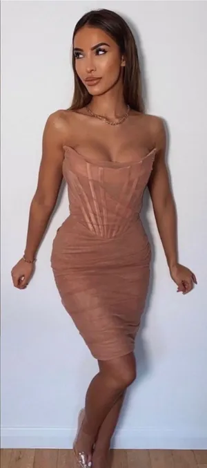 House of CB London Leila Dress Pink Size XS thumbnail 1