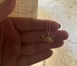 Brandy Melville Gold Cherub angel necklace thumbnail 3
