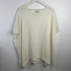 Tommy Bahama OS Beach Cover Linen Beige Open Weave Poncho Resort Boxy Relaxed thumbnail 3