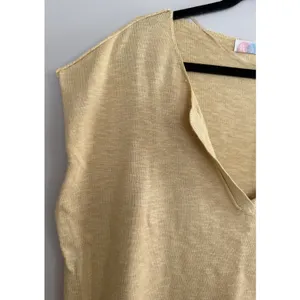 Free People FP Beach Marina Del Sol Sweater Top Golden Yellow Women's Size Large thumbnail 7