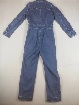 Madewell Straight Denim Coveralls Jumpsuit in Blue Size: 2 thumbnail 4
