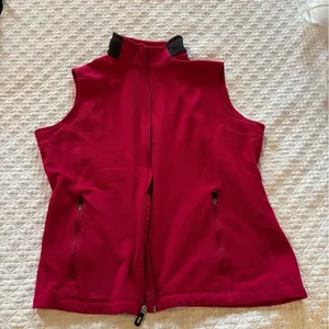 Bright Pink Lands End Fleece Vest thumbnail 1