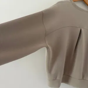 Spanx Sweatshirt AirEssentials XL Smoke Tan Crewneck Boxy Pullover thumbnail 3