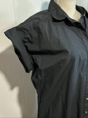 LOFT Black Maxi Shirt Dress thumbnail 4