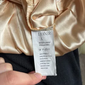 Gold satin crop top with tie back detail thumbnail 4