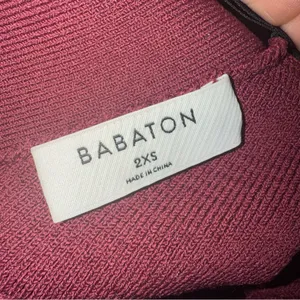 BABATON ARITZIA Criss Cross Ribbed Sculpt‎ Knit Maroon Purple Tank Top XXS thumbnail 3