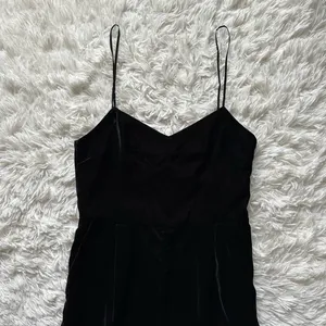 Jcrew Cropped Velvet Jumpsuit Black Size 6 thumbnail 4