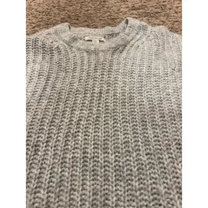 American Eagle Sweater‎ Chunky Knit Cropped Women's Small Gray thumbnail 2