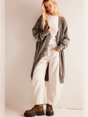 We the free free people dreamy blue cardi- quiet grey NWT $148 XS *see color* thumbnail 3