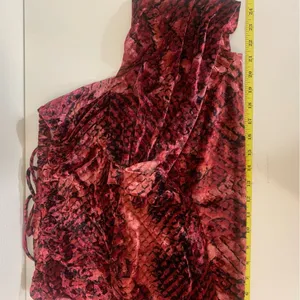 Project RUNWAY Women’s XS Burgundy Crushed‎ Velvet Whimsigoth Long Sleeve Top thumbnail 6