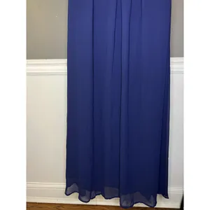 Lulus Dress Womens XS Blue Chiffon Plunge V Neck Maxi Side Slit Formal Gown thumbnail 9
