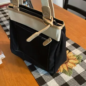 TR Bentley 3 compartment shoulder purse 100 percent cotton thumbnail 4