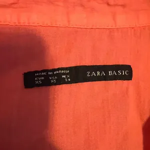 Zara Basic Coral V-Neck Long‎ Sleeve Blouse Casual Office Top XS thumbnail 2