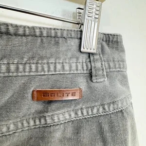 GoLite Skirt Size 10 Brown Soft Corduroy High Rise Stretch Back Slit Mini Retro‎ thumbnail 5