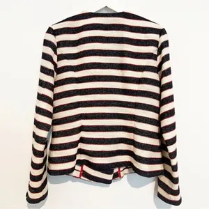 Cabi Cruise Blazer Size 6 Striped Double Breasted‎ Gold Button Old Money Yacht thumbnail 9