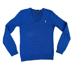 Vtg y2k Ralph Lauren Sport Cable Knit Sweater Sz L Preppy Bright‎ Twee Academia thumbnail 6